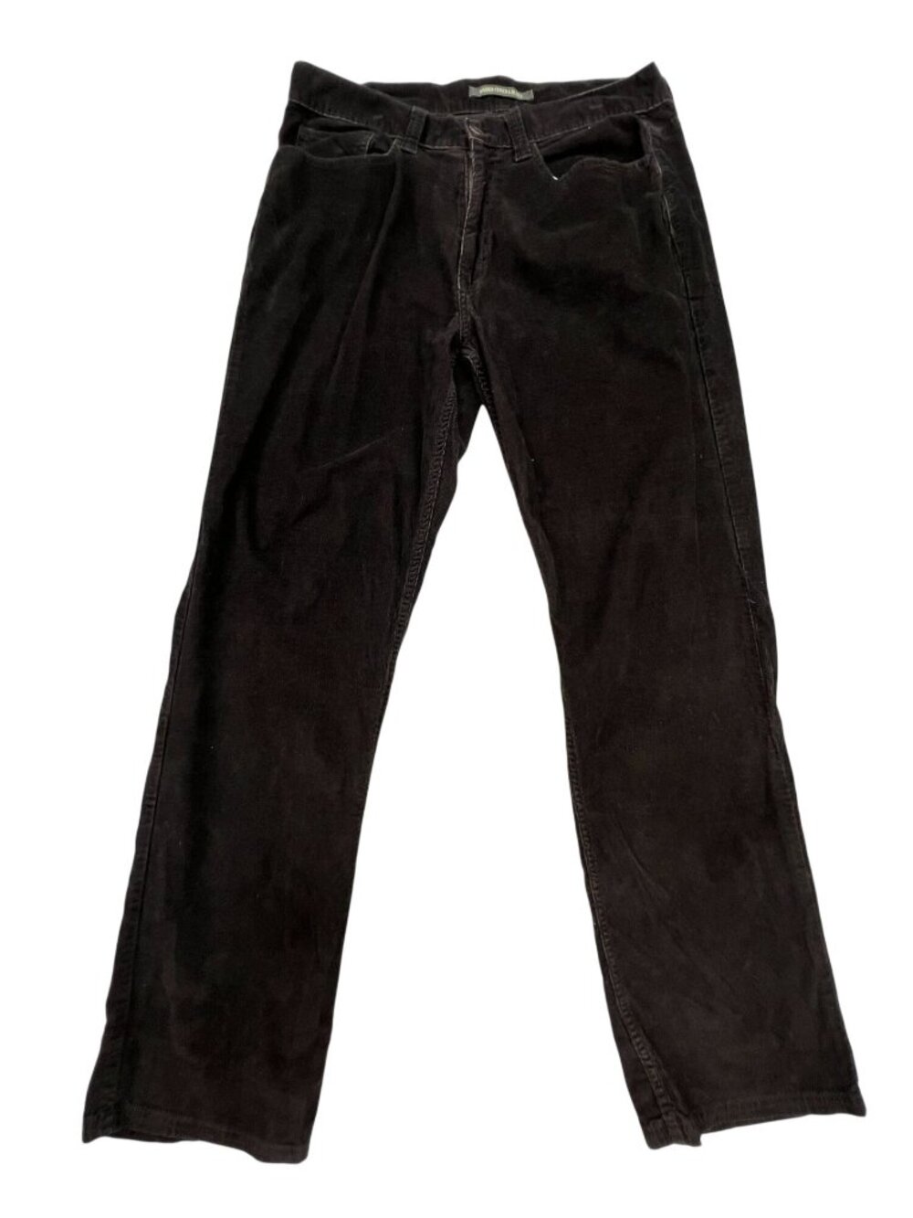 Berle Mens Brown Corduroy Pants Size 36x32 Vintage Stretch Straight Leg Casual